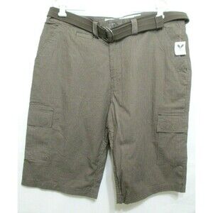 NWT Avirex Men Cargo Shorts Size 38x14 Brown Gingham